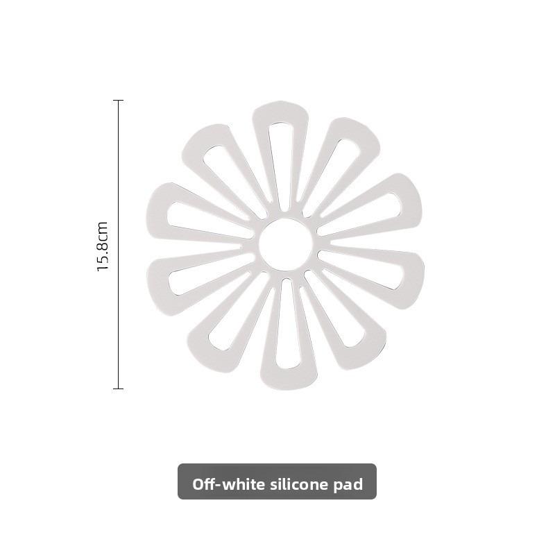 Soft Rubber Hollowed-out Heat Insulation Pad, Thickened Anti-scalding Dish and Table Mat, Round Anti-slip Cup, Bowl and Pot Mat