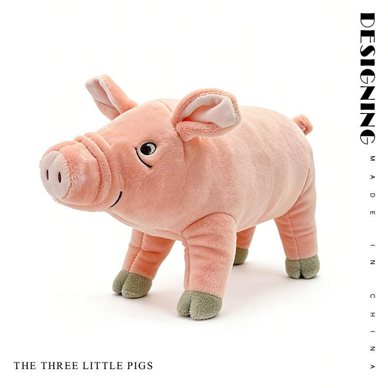 

Cute Pink Pig Plush Toy - Soft Farm Animal Hug Pillow for Kids 25cm