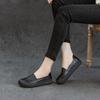 Summer new leather hollow women's single shoes soft sole non-slip one pedal casual hole women's sandals flat sole