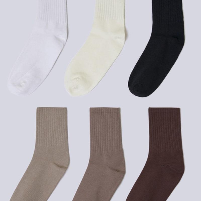 HUGDAY Basic Golji Quarter Socks