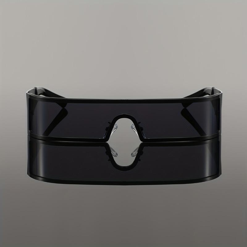 Non-polarized Vintage Trendy Design Small Frame Punk One-Piece Women Men Sunglasses Metal Frame Outdoor Driving Men Sun Eyeglasses