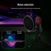 JIY USB RGB Condenser Microphone with Noise Reduction for Live Singing, E-sports, and Recording