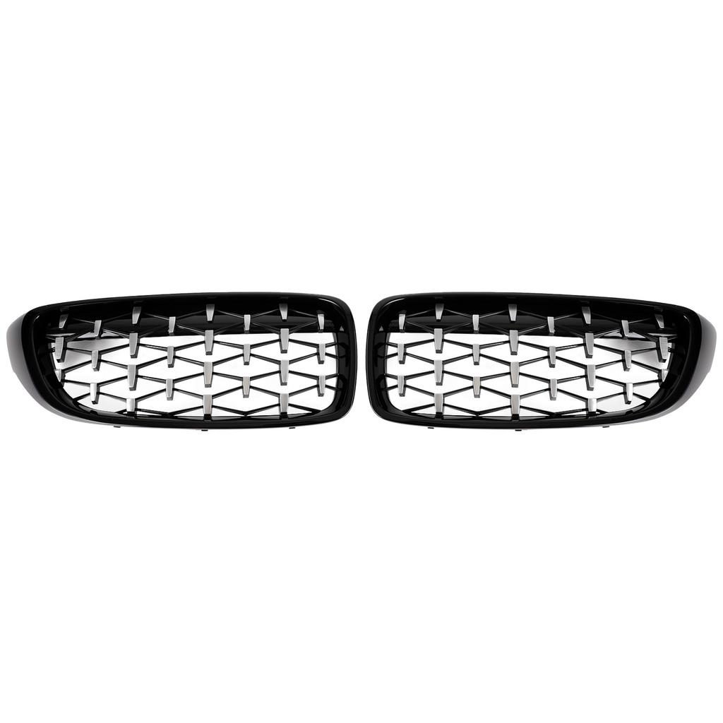 Schwarz & Chrom Diamant Front Oberer Kühlergrill Für BMW 4er F32 F33 F36 F82 14-18