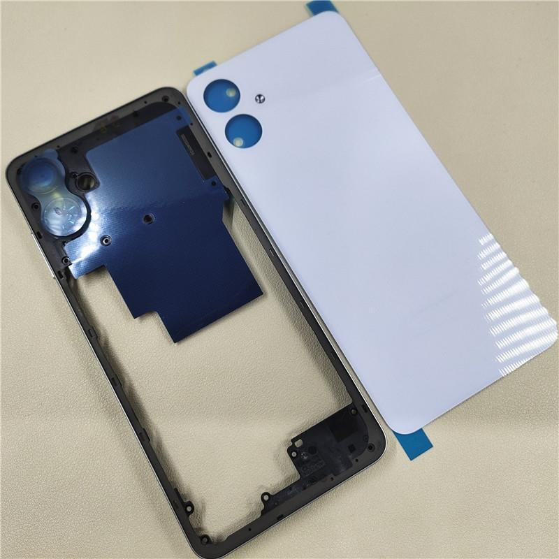 + Volledige Behuizing Voor Samsung Galaxy A06 Middenframe + Batterijdeksel Achterkant Achterste Behuizingshoes Met Camera Lens