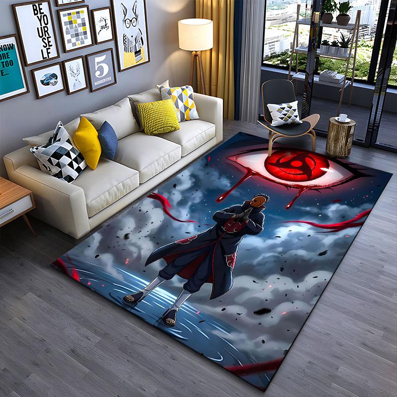 Red Eye Anime Warrior Carpet suitable as a non-slip mat for the living room or bedroom sofa