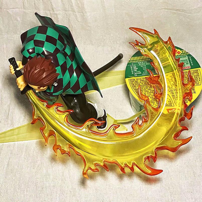 17cm Anime Demon Slayer Figure Demon Slayer Fire Knife Fight Kamado Tanjirou Pvc Action Figure Collectible Model Toys Kid Gift