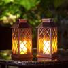 Yard Garden Decoration Flickering Hanging Flameless Fairy Lamp Solar Lanterns Mason Jar Night Light