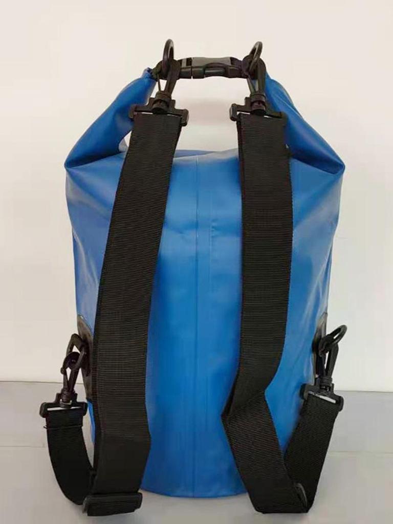 Waterproof Outdoor Sports Dry Bag: Single/Double Shoulder, PVC Thickened Mesh, Lightweight for Beach, Rafting & Swimming.