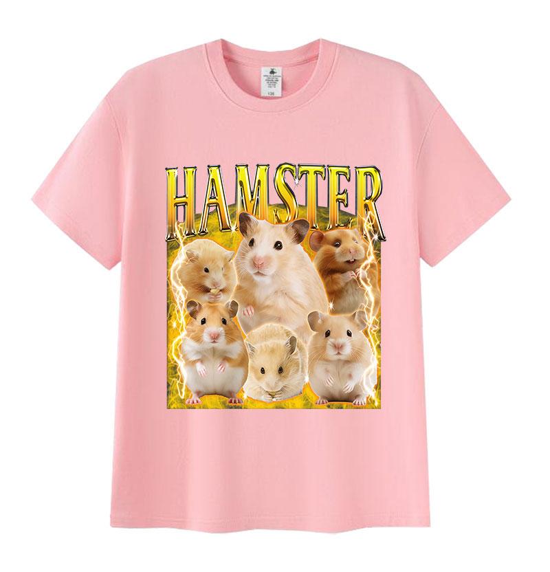 Funny Hamster Meme Graphic T Shirt Unisex Women Vintage Harajuku Fashion Tshirts Casual High Quality Oversized Cotton Tshirt Tops