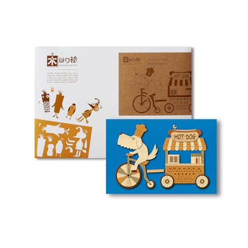 KINOWA  Вкусный обед  Ксилография Оригинальный набор ручной работы Собака Животное Сделано в Японии