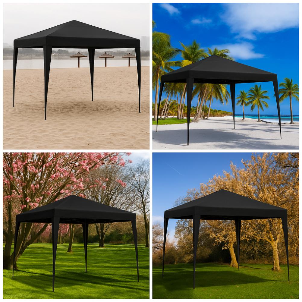 Garden pavilion, commercial tent, party gazebo, 4 side walls, windows, xxl