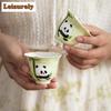 70ml Handbemalte Panda-Teetasse Handgefertigte Teeschale Niedliche Tasse Teeverkostung Persönliche Tasse Chazhan Meistertassen Haushalts-Teezubehör Handwerk