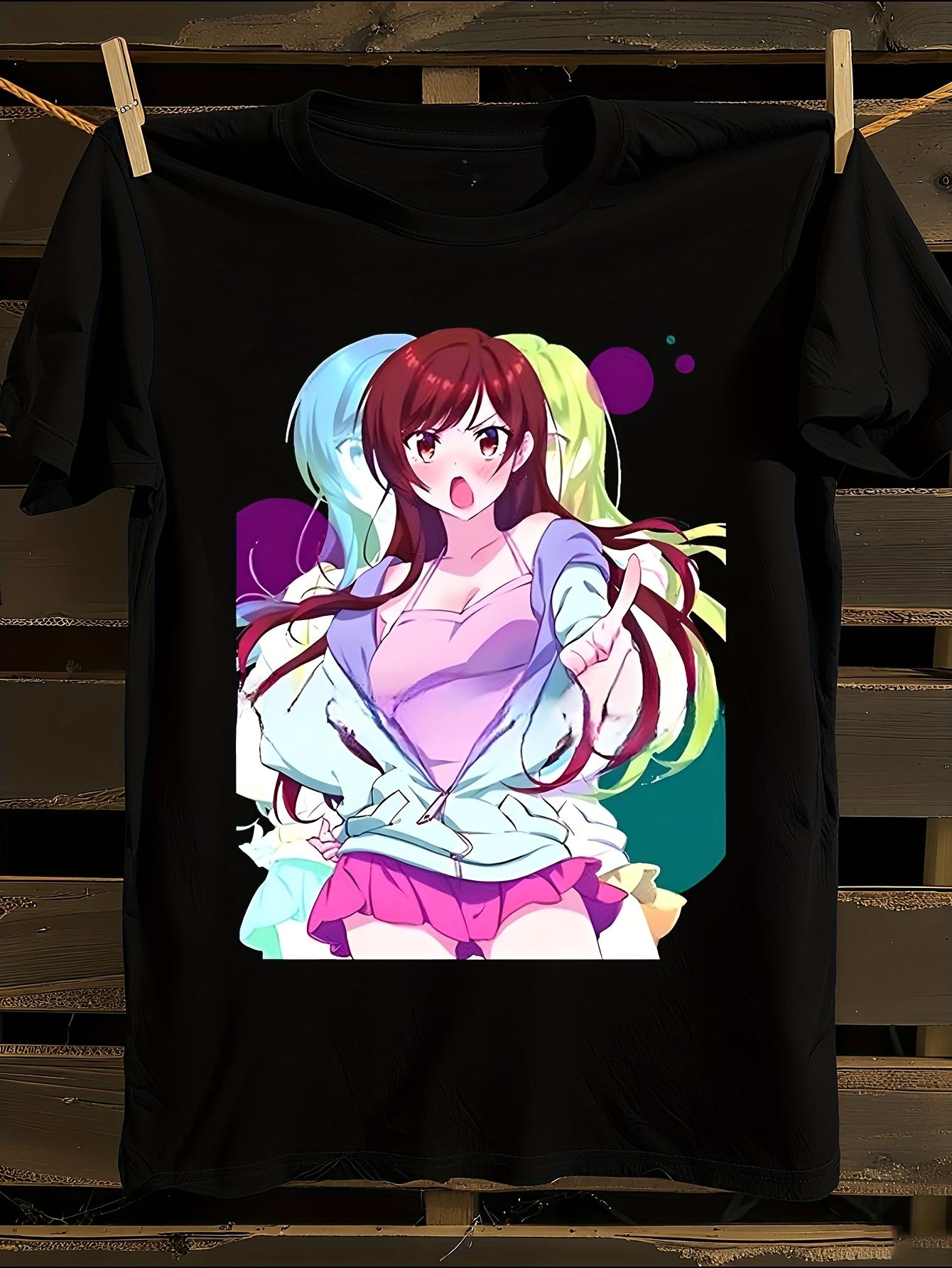 Oversized Anime Graphic T-shirt S