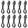 Guitar Cable 3M Connecting Cable for Electric Guitar Bass Keyboard Instrument Noise Reduction Audio Cable 6.35 Plugs 1/5/10 Pcs