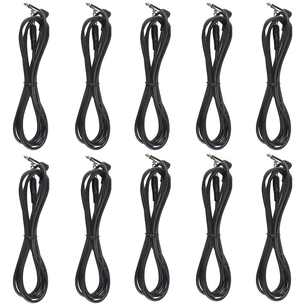 Guitar Cable 3M Connecting Cable for Electric Guitar Bass Keyboard Instrument Noise Reduction Audio Cable 6.35 Plugs 1/5/10 Pcs