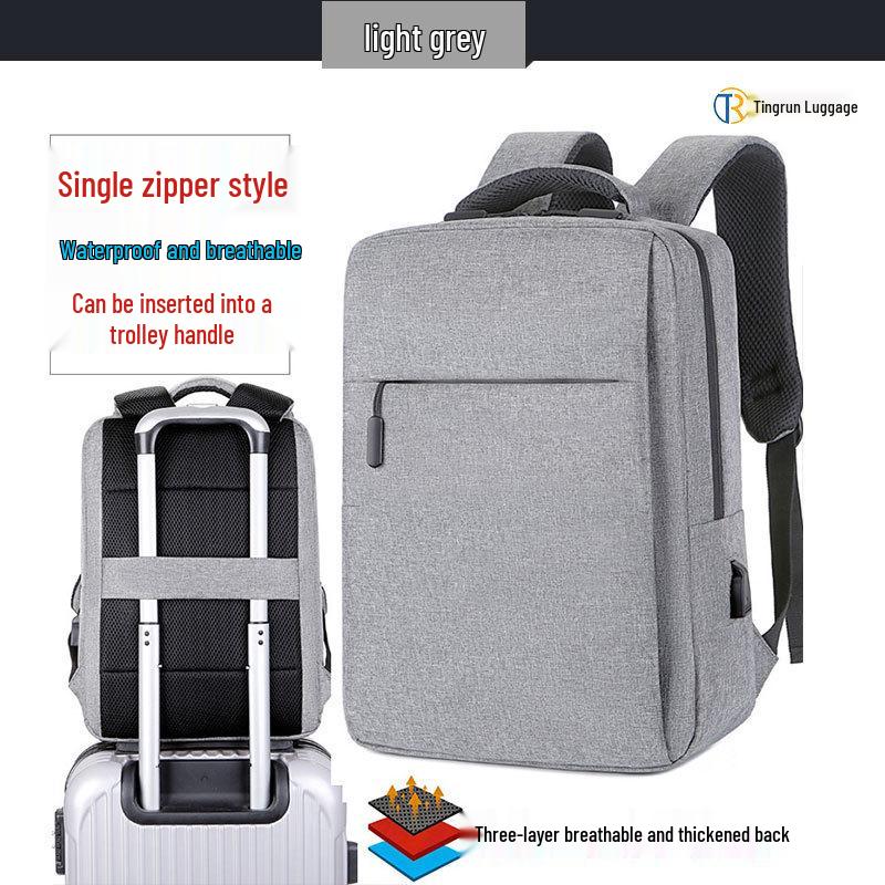 Cross-Border Business Computer Backpack with USB, 17.3" & 15.6" Sizes, Outdoor Use, Custom Logo Option