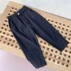 Children's Autumn Solid Color Mid-rise Long Pants, Small and Medium Sizes, Loose and Casual, Outerwear Harem Pants