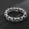 Fongten 23cm Totem Bracelet For Men Stainless Steel Cross Chain Charm Wristband Bangle Bracelet Men Silver Color Jewelry