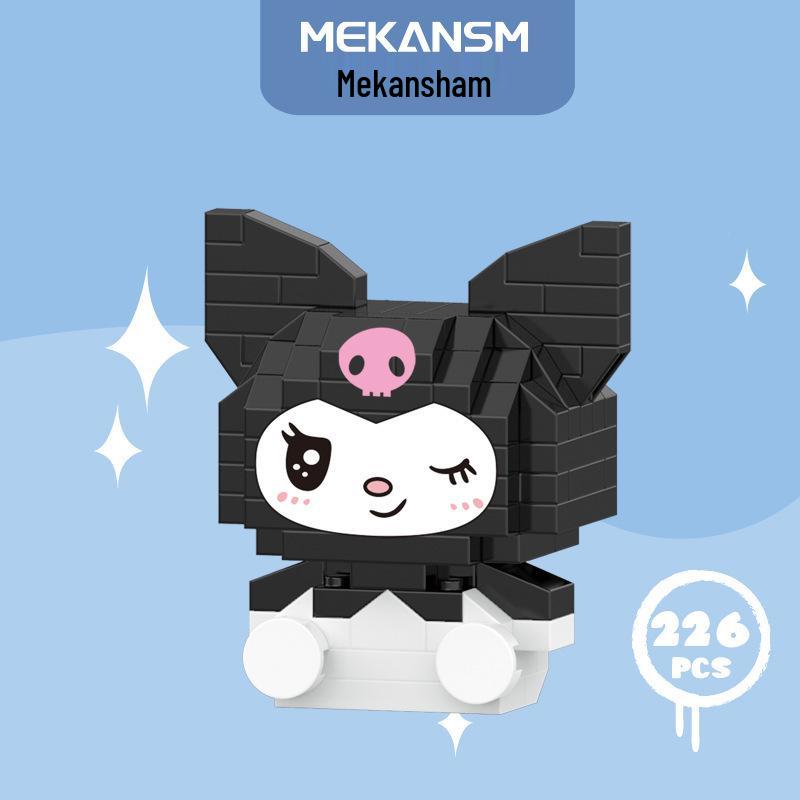 Cartoon Figurine Building Blocks: Kuromi, Cinnamoroll & Melody Rabbit - Educational Toy Blind Box for Kids