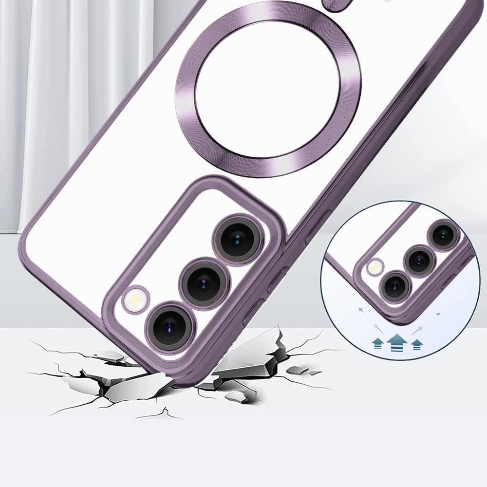 Case for Samsung Galaxy S23 Plus, Electro MagSafe, Purple + Glass Screen Protector