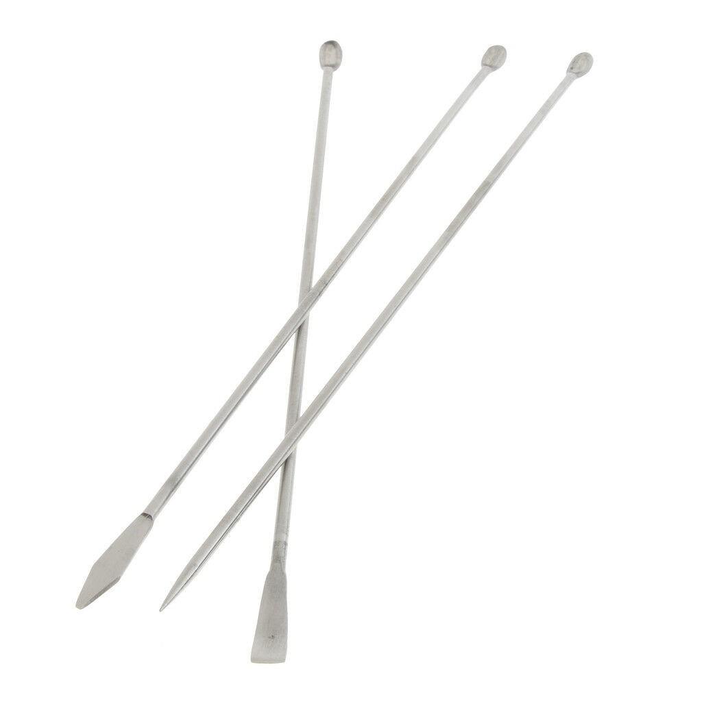 3 STÜCK Edelstahl Löffel Schaufel Spatel für Labor Pulver Messen Küche