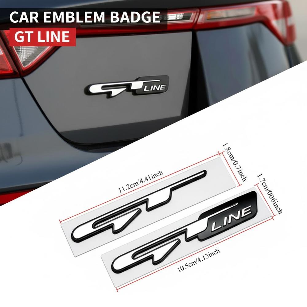 AIF1 3D Chrome GT Line Emblem Badge - For Kia Ceed Picanto K5 Stonic Optima Sportage GT Line Badge Decal Accessories