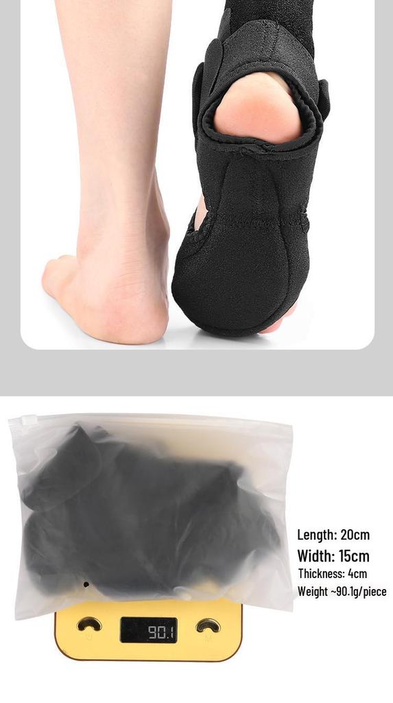Double-Layer Ankle Brace with Arch Support and Foot Drop Lifting Strap
