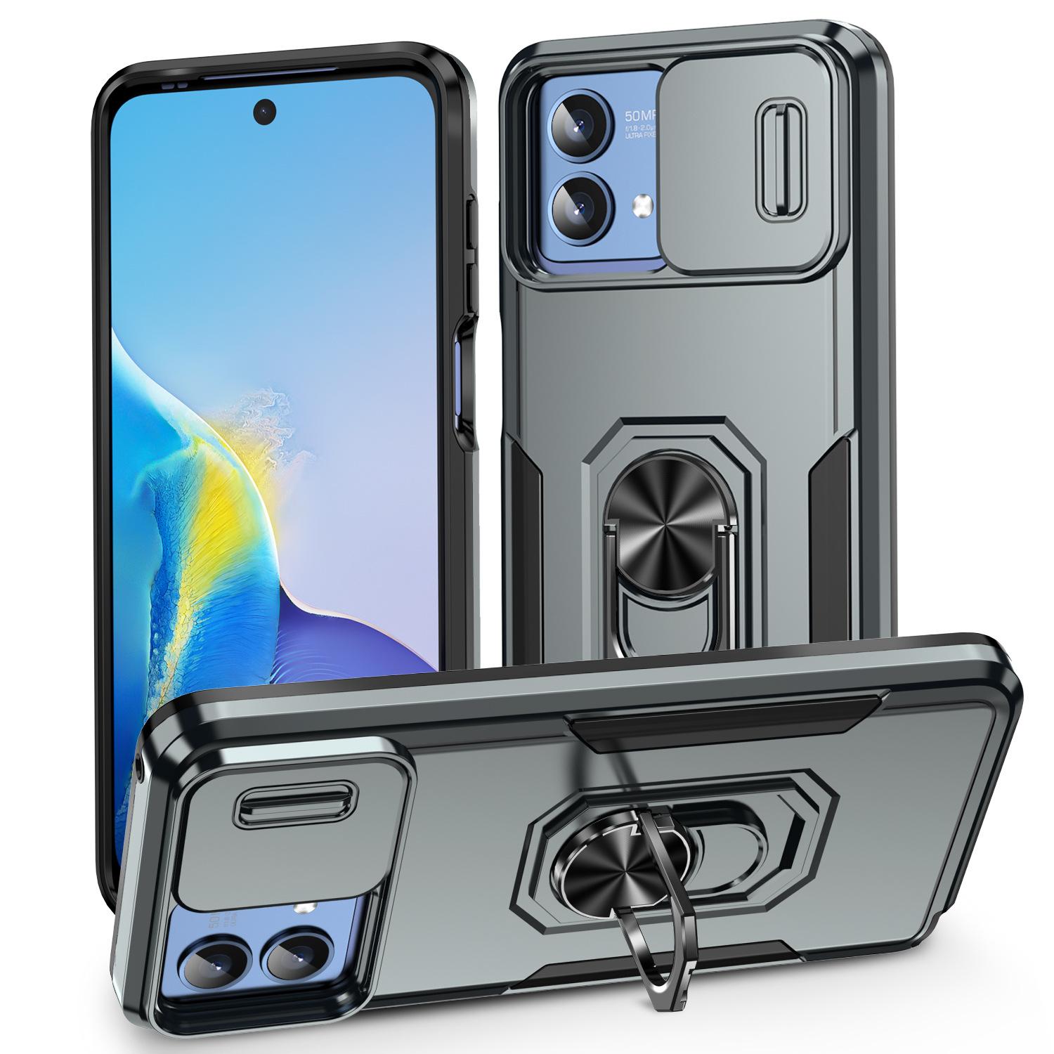 

All Inclusive Phone Case with Sliding Window, Creative Metallic Paint, Niche High-end Feel for Motorola Phone Case G Play 2023