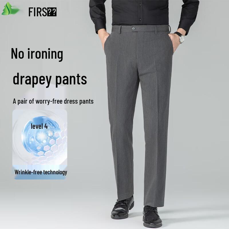 

FIRS Men s Wrinkle-Free Stretchy Straight-Leg Business Casual Pants
