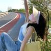 Elegant Summer Womens Sun Hat Uv Protection Wide Brim Visor Hat Breathable