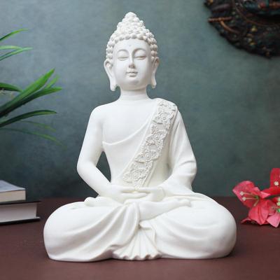 Yeni Polymarble Meditasyon Yapan Buda/Buddh/Gautam Buda Heykeli Lord Figür/İdol/Murti Hediye Eşyaları Ev Dekorasyonu için Gösteri Parçası