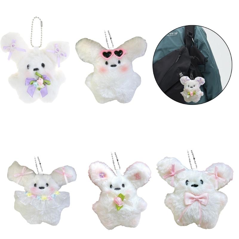 Delicate Plush Keychain Animal Phone Charm Unique Keyring Bag Pendant Accessory for Car Key Purse Wallet Backpack