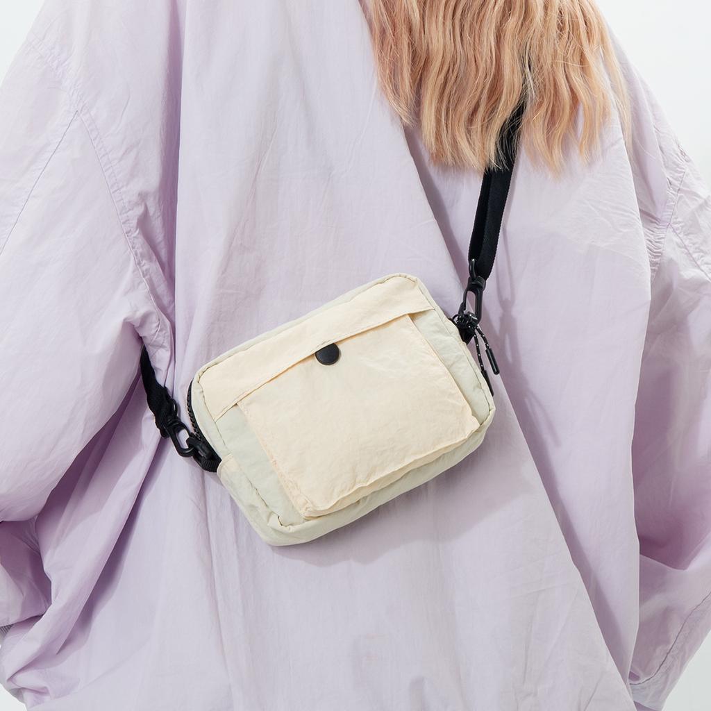 Lightweight and Versatile Multi-layer Small Square Bag Satchel Men's Fashion Casual Waterproof Nylon Messenger Bag Women