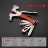 Multifunctional Safety Hammer with Wooden Handle: Car Window Breaker, Stainless Steel Axe, and Claw Hammer