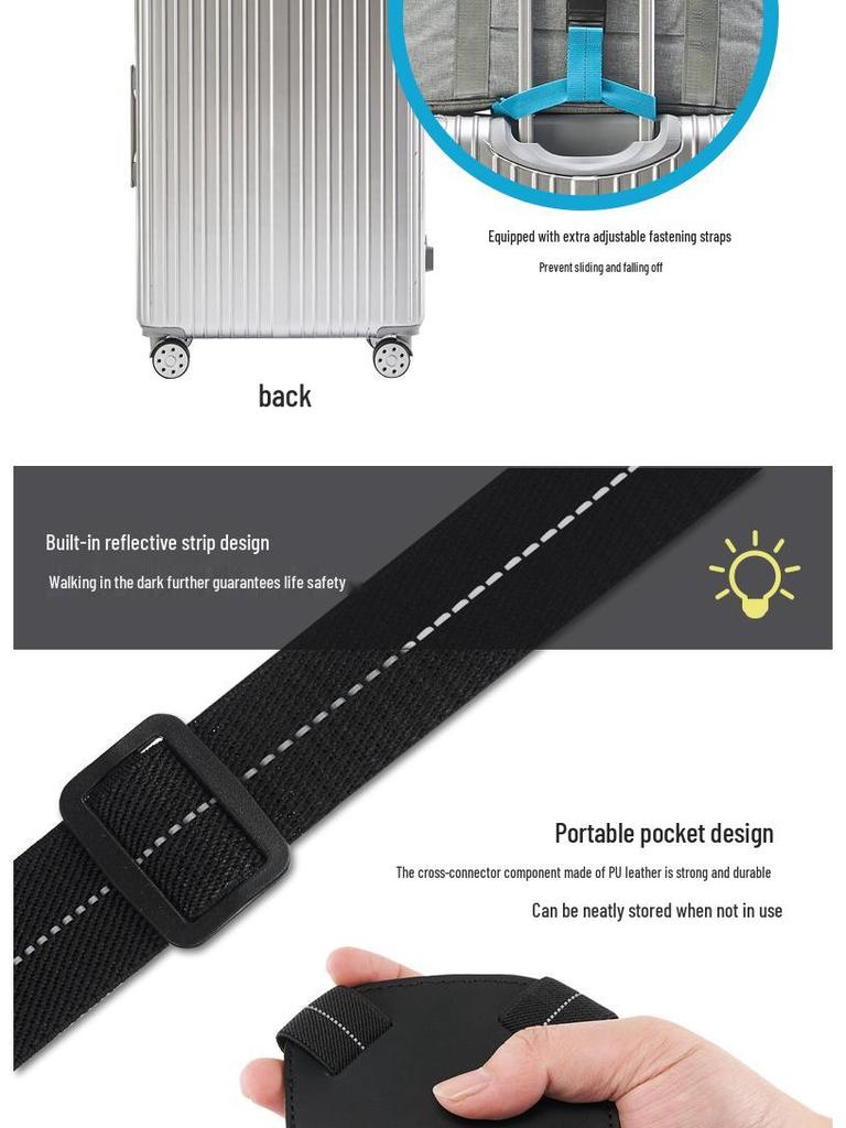 Elastic Luggage Straps for Cross-Packing and Reinforcement