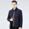 Men's High-End 2025 Winter Cotton Jacket - Stand Collar, Casual Outerwear for Mid-aged Men