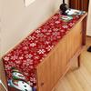 Christmas Table Runner Linen Holiday Decor Creative Halloween Thanksgiving Tablecloth Festive Atmosphere