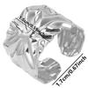 1Pc Stainless Steel Waterproof Women Personality Textured Chunky Open Rings Vintage Hollow Irregular Multi-layer Anillos Jewelry
