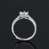Women's Adjustable Six-Prong Simulated Diamond Engagement Ring