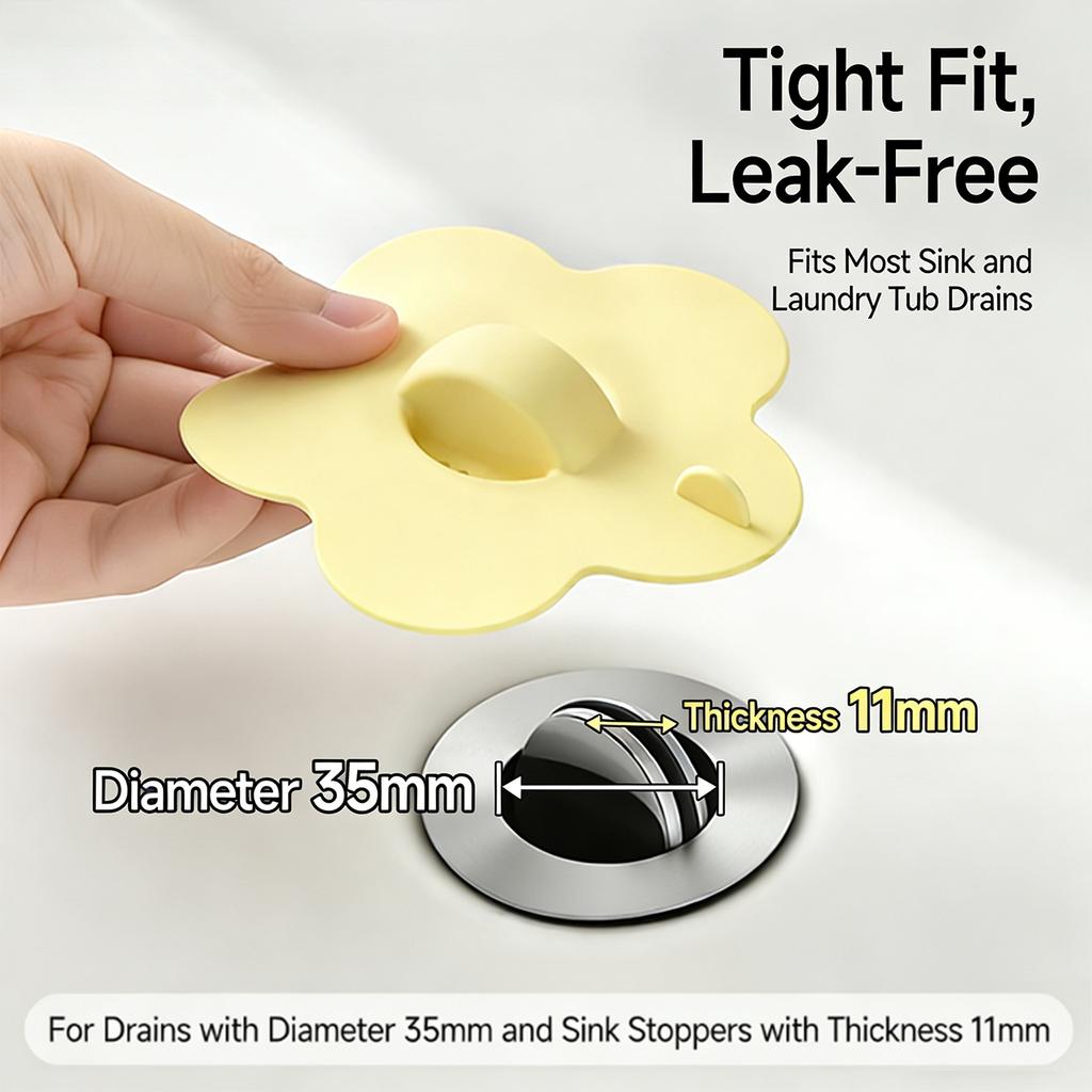 Flippable Drain Filter Screen Silicone Hair Filter Catcher Sink Anti-blocking Strainer Kitchen Bathroom Drain Stopper