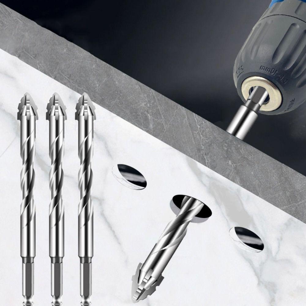 7pcs/set Precision Concrete Drill Bit High Hardness Four-Flute Sawtooth Drill Bit  Construction Site