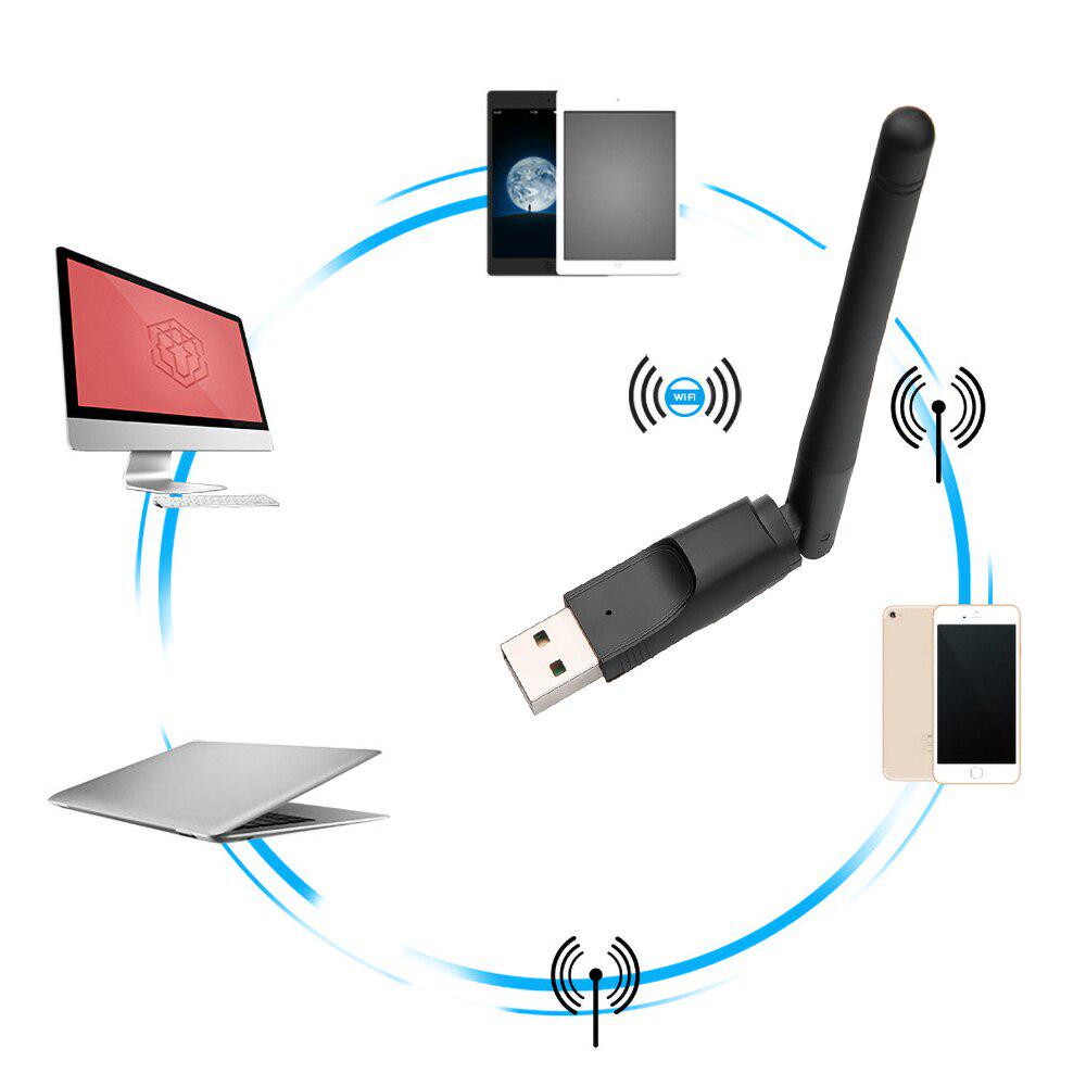 WIFI USB Adapter MT7601 150Mbps USB 2.0 WiFi Wireless Network Card 802.11 B/g/n LAN Adapter With Rotatable Antenna