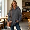 Damen Hoodie mit Taschen - Lässiger entspannter Pullover Farbe Sweatshirt