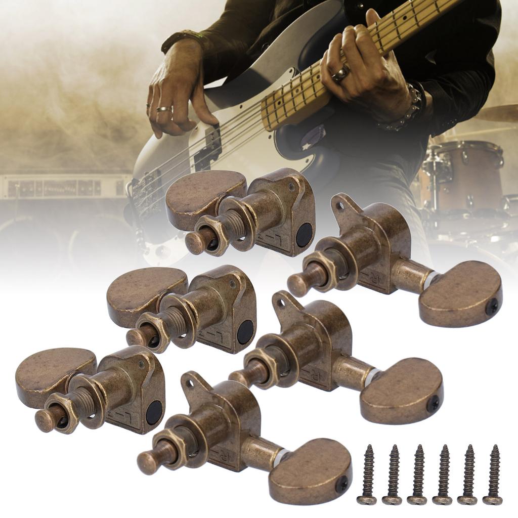 Guitar Locking Tuners Head Knobs Tuning Pegs 3 Left 3 Right Musical Instrument Accessories