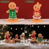 Christmas Gingerbread Man Decor Resin Cartoon Holiday Tabletop Ornament For Festive Atmosphere