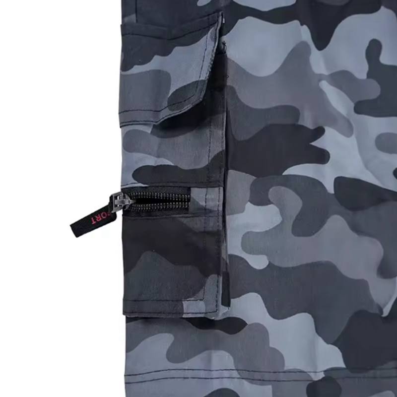 Mens Urban Cargo Shorts Camo Print Big Pockets Summer Outdoor Casual Utility Style Fabric Short Pants Loose Fit New Design