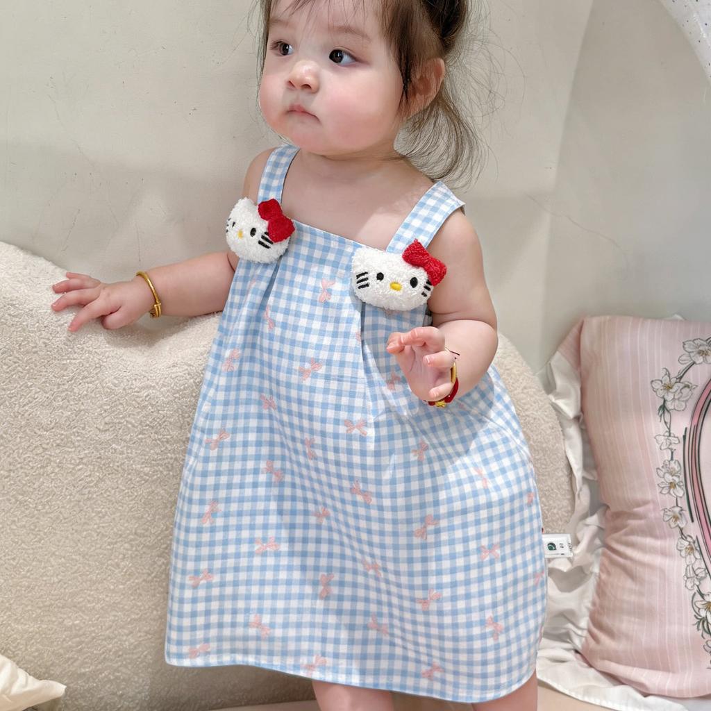 Baby Girl Summer Cartoon Princess Dress Infant Breathable Sleeveless Sundress Cute Toddler Clothes
