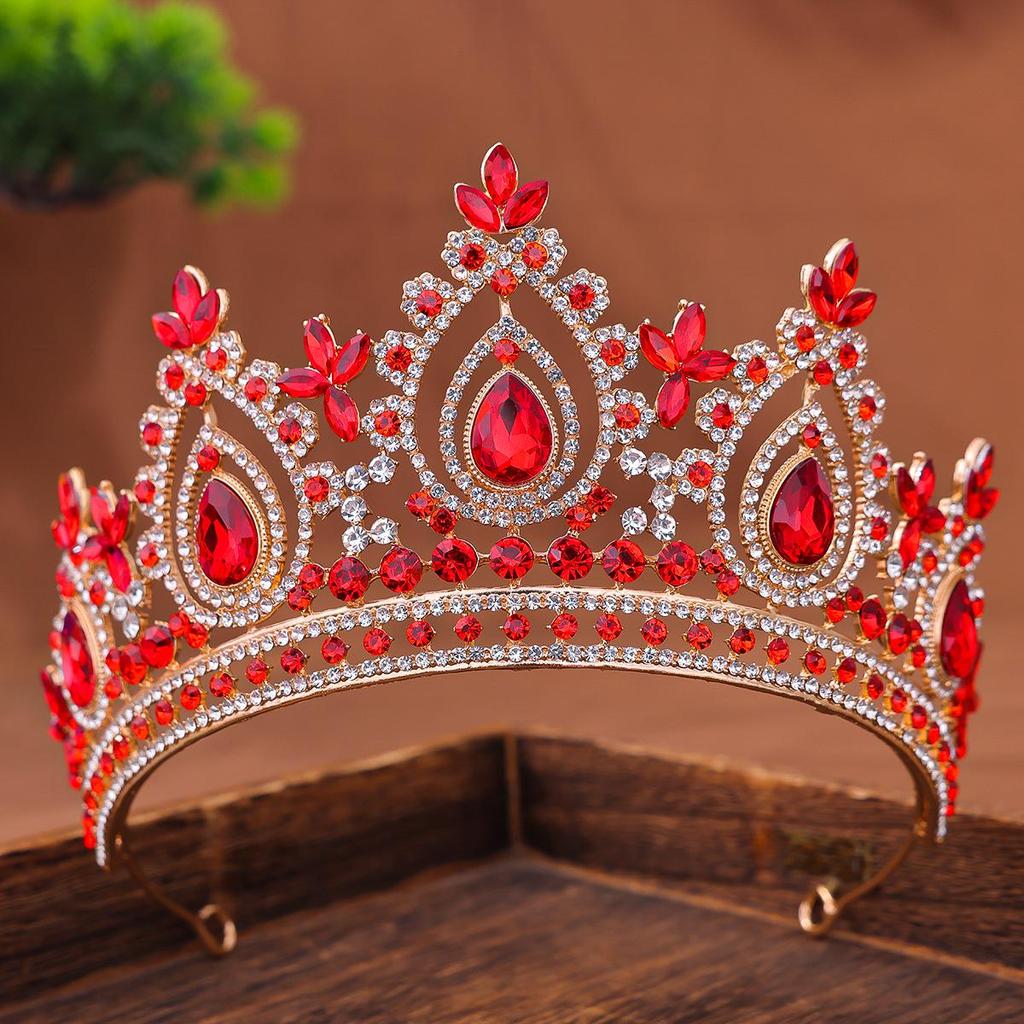 Elegant Bridal Rhinestone Crown Headdress for Weddings & Pageants