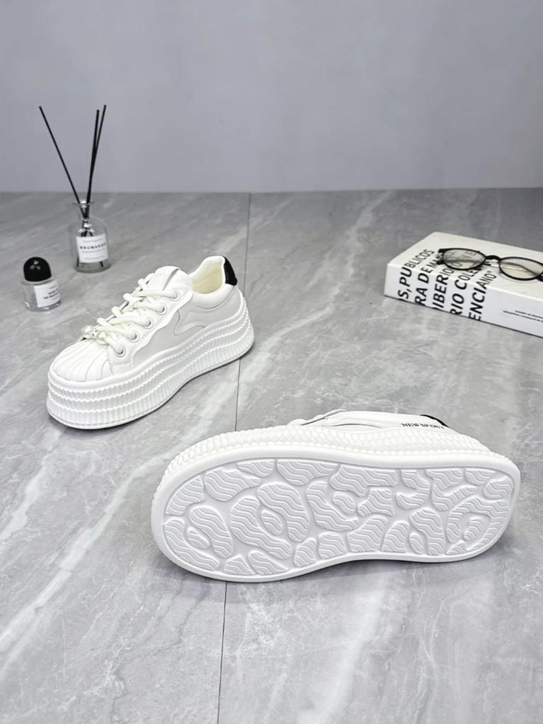 Shoes Casual Female Sneakers 2024 Women's Clogs Platform Modis Sports Creepers Small New Breathable Leisure Lace-Up