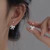 Niche Versatile Bow Stud Earrings: Screw-in, Anti-drop, Hollow Hooks for Ear Care—No Need To Remove, Unique Women's Accessories